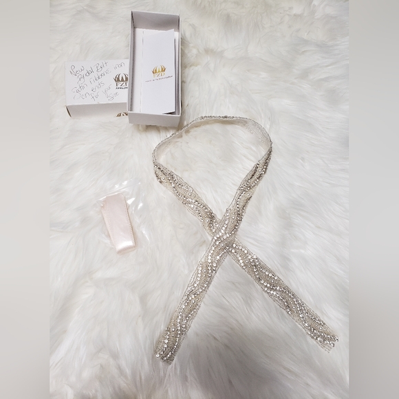 Rhinestone Pearl Bridal Belt - Picture 8 of 8